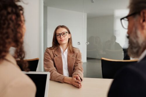 woman at job interview