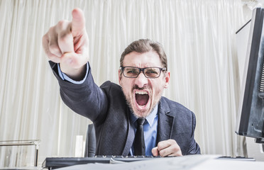 angry employer yelling